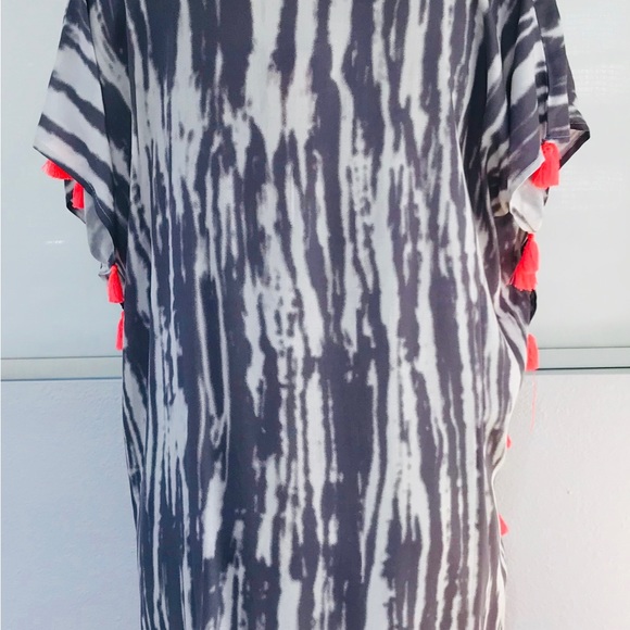 SURF GYPSY NWT Tasseled Boho SWIMSUIT COVER-UP Resort Cruise Dress Small - Picture 6 of 9